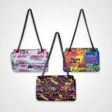 Gun Metal Graffiti Bag